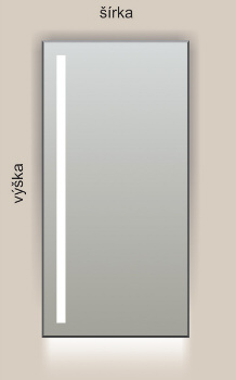H31 - 100x50 - osvetlenie vľavo, podsvietenie dole 1